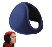 Jeeeun Ear Muffs for Winter - 4Pcs Fleece Behind the Head Ear Muffs for Men Women for Winter Outdoor Activities (Blue,Regular)