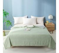 Jeeeun Frozera Cooling Blanket for Hot Sleepers - Lightweight Cool Summer Blanket, Cooling Blanket with Cooling Fiber, Cold Ice Blankets for Night Sweats (Moss Green,200 * 230cm)