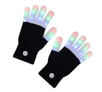 Jeeeun Gloving Light Gloves, 7 Colors Light Show LED Gloves, Rave Lights Finger Lighting Flashing Glow Mittens (Style-B)