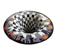 Jeeeun Halloween 3D Rug, Halloween Optical Illusion Rug, Spooky Skeleton 3D Effect Rugs (C*Picture,31.49in)