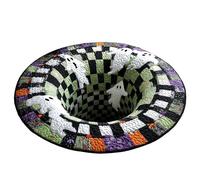 Jeeeun Halloween 3D Rug, Halloween Optical Illusion Rug, Spooky Skeleton 3D Effect Rugs (D*Picture,23.62in)