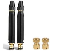 Jeeeun High Pressure Hose Nozzle, Heavy Duty Adjustable Garden Hose Nozzle with Jet Sweeper Spray, Pressure Washer Hose Attachment for Car Wash, Patio Cleaning, Lawn Care & Plant Watering (A)