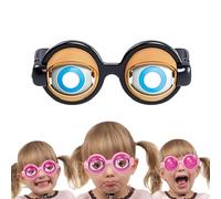 Jeeeun Kinetic Crazy Eyes Glasses, Winking Glasses with Blink Action - High-Impact Novelty Eyewear for Parties,Costumes (Classic style)
