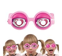 Jeeeun Kinetic Crazy Eyes Glasses, Winking Glasses with Blink Action - High-Impact Novelty Eyewear for Parties,Costumes (Pink)