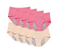 Jeeeun Leak Proof Underwear for Women, Leakproof Panties for Women Over 60, Washable Incontinence Underwear Women (8XL,4 Skin Color+4 Pink)