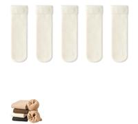 Jeeeun Luviess Fleece Cozy Socks, Fleececozy - Ultra Soft Velvet Slim Thermal Socks for Women, Warm Winter Non-Slip Sock (5Pcs-C)