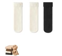 Jeeeun Luviess Fleece Cozy Socks, Fleececozy - Ultra Soft Velvet Slim Thermal Socks for Women, Warm Winter Non-Slip Sock (3Pcs-A)