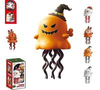 Jeeeun Magical Mini Dancing Ghost for Christmas - Creative Twisting Clockwork Slide, Halloween Wind up Toys, Dance and Swinging 3D Clockwork Toy, Ideal for Birthday Gifts (Ghost)