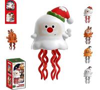 Jeeeun Magical Mini Dancing Ghost for Christmas - Creative Twisting Clockwork Slide, Halloween Wind up Toys, Dance and Swinging 3D Clockwork Toy, Ideal for Birthday Gifts (Christmas)
