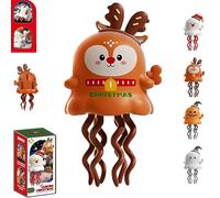 Jeeeun Magical Mini Dancing Ghost for Christmas - Creative Twisting Clockwork Slide, Halloween Wind up Toys, Dance and Swinging 3D Clockwork Toy, Ideal for Birthday Gifts (Elk)