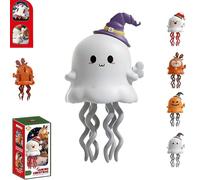 Jeeeun Magical Mini Dancing Ghost for Christmas - Creative Twisting Clockwork Slide, Halloween Wind up Toys, Dance and Swinging 3D Clockwork Toy, Ideal for Birthday Gifts (Cloud)