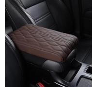 Jeeeun Memory Cotton Car Armrest Box Pad, Car Armrest Cushion, Leather Waterproof Vehicle Armrests Box Pad, Universal for Suv Truck Rv and More (Coffee,S)