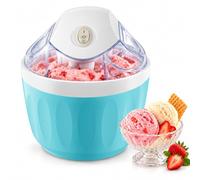Jeeeun Mini Electric Ice Cream Maker, 500 ml, Pre-Freeze Bowl (#A) | Compact dessert maker with a transparent lid, ingredient opening and removable paddle for homemade flavours