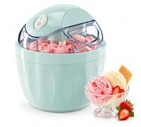 Jeeeun Mini Electric Ice Cream Maker, 500 ml, Pre-Freeze Bowl (#D) | Compact dessert maker with a transparent lid, ingredient opening and removable paddle for homemade flavours
