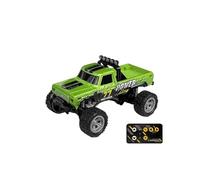 Jeeeun Mini RC Monster Truck, 1/64 RC Truck, Mini RC Truck with Trailer, Adjustable Speed and Steering (Green)
