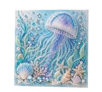 Jeeeun Ocean Theme Pearl Art DIY Kit with Frame for Adults & Beginners (#e)
