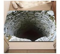 Jeeeun Optical Illusion Rug, 3D Rugs Optical Illusion Non-Slip Visual Trap Floor Mat for Indoor and Outdoor Use, Ideal for Doorway, Living Room, Bedroom and Porch Decor (15.7 × 23.6 in,#1)