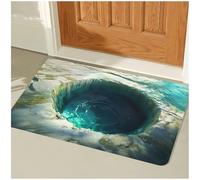 Jeeeun Optical Illusion Rug, 3D Rugs Optical Illusion,Trap Optical Illusion Bottomless Non-Slip Doormat (#6,31.49x47.24in)