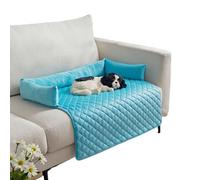 Jeeeun Pet Sofa Beds, Soft Washable Pile Pet Bed for Crate, Floor, Car Seat (Blue,75 * 120cm)
