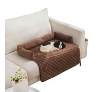 Jeeeun Pet Sofa Beds, Soft Washable Pile Pet Bed for Crate, Floor, Car Seat (Coffee,90 * 135cm)