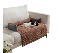 Jeeeun Pet Sofa Beds, Soft Washable Pile Pet Bed for Crate, Floor, Car Seat (Gray-Brown,75 * 75cm)