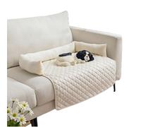 Jeeeun Pet Sofa Beds, Soft Washable Pile Pet Bed for Crate, Floor, Car Seat (Off-White,75 * 120cm)