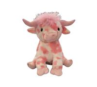 Jeeeun Pink Highland Cow Stuffed Animal, Adorable Highland Cow Plush for Valentines Day Gifts (Pink A)