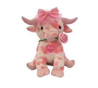 Jeeeun Pink Highland Cow Stuffed Animal, Adorable Highland Cow Plush for Valentines Day Gifts (Pink C)