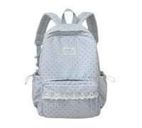 Jeeeun Polka Dot Backpack, Cute Lace Backpack Lace Large Laptop Daypack Kawaii Supplie (A*Blue)
