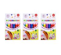 Jeeeun Popcorn Pens, 6 Colors 3D Puffy Paint Pens (18 pcs) | Draw colorful designs, then have an adult apply warm air to create raised, popcorn-like texture on cards and paper crafts