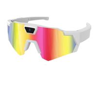 Jeeeun POV Glasses 4K Baseball Glasses with Camera - HD Sports Intelligent Eyeglasses with Camera for Cycling Ski Goggles (Iridescent A)