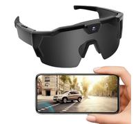 Jeeeun POV Glasses 4K Baseball Glasses with Camera - HD Sports Intelligent Eyeglasses with Camera Men Women for Cycling Hiking Ski Goggles (Black B)