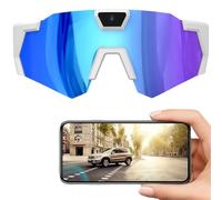 Jeeeun POV Glasses 4K Baseball Glasses with Camera - HD Sports Intelligent Eyeglasses with Camera Men Women for Cycling Hiking Ski Goggles (Ice Blue)