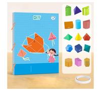 Jeeeun Pull String 3D Geometry Learning Book, Teach Volume & Surface Area Formulas, 9/12/15 Pop-Up Models, Safe Braided Rope Design (15-Model)