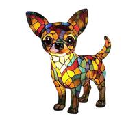 Jeeeun Rainbow Puppy Lamp, 3D Resin Dog LED Night Light, USB Powered Soft Glow Desk Lamp for Bedroom and Home Decor, Gift for Dog Lovers (Dog J)