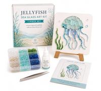 Jeeeun Sea Glass Art Kits for Adults, DIY Beautiful Ocean Inspired Artwork (Jellyfish)