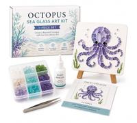 Jeeeun Sea Glass Art Kits for Adults, DIY Beautiful Ocean Inspired Artwork (Octopus)
