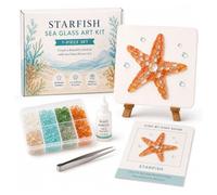 Jeeeun Sea Glass Art Kits for Adults, DIY Beautiful Ocean Inspired Artwork (Starfish)