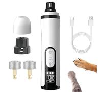 Jeeeun Silent Groom Pro Nail Grinder for Dogs and Cats - USB Rechargeable Cordless Pet Nail Trimmer with Quick Charge & Replacement Heads