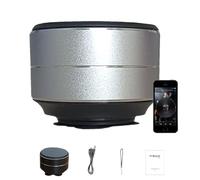 Jeeeun Thumpy Speaker, Mini Speaker with Suction Cup, Portable Stereo Sound for Shower, Kitchen and Travel (Silver)