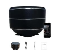 Jeeeun Thumpy Speaker, Mini Speaker with Suction Cup, Portable Stereo Sound for Shower, Kitchen and Travel (Black)