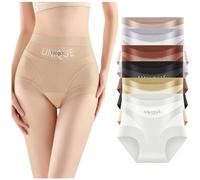 Jeeeun Unique Underwear Tummy Control, High-Waist Seamless Shaping Panties for Women, Smooths Waist Under Dresses or Pants (6pcs,XL)