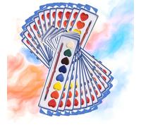 Jeeeun Watercolor Valentine Set, Heart Shaped Water Colors, Heart Watercolor Paint Set for Classroom & Party (8 color,24pcs)