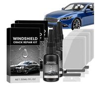 Jeeeun Windshield Chip Repair Kit, 2026 Upgraded Nano Glass Repair Liquid, Quick Fix for Chips and Cracks, Universal for Car Auto Windshield Mirrors (3pc)