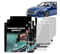 Jeeeun Windshield Repair Kit 2026 Upgraded Car Windshield Chip Crack Repair Kit with Quick Glass Repair Liquid for All Crack Types (3pc)