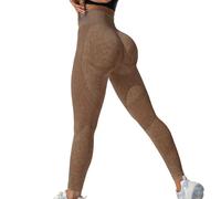Jeeeun Women Leggings Black, Resistance Leggings for Women for Yoga Gym Workout (Brown,S)