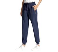 Jeeeun Women Over 50 Stretch Active Pants, Thickened Quick Drying Comfort Casual Pants for Travel Yoga Daily Wear (Blue-Jogger,S)