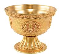 JEEIJ Tazón De Suministro De Agua Frente A Buda, Adornos De Taza De Agua De Agua De Buda, Tazones De Cobre Domésticos For Suministros Budistas (Color : 1pcs Large)