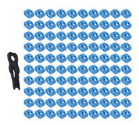 Jeenuuder 100 Piezas Azul RJ45 Puerto Ethernet LAN Hub Anti-Polvo Cubierta TapóN Protector de Bloqueo con Cerradura y Llave Patentada