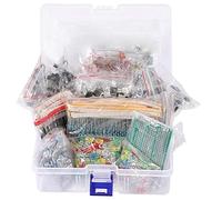 Jeenuuder 1818 Piezas DIY Kit de Componentes ElectróNicos Surtido de Resistencias LED Triodo Capacitores Diodos PCB PotencióMetro Resistencia